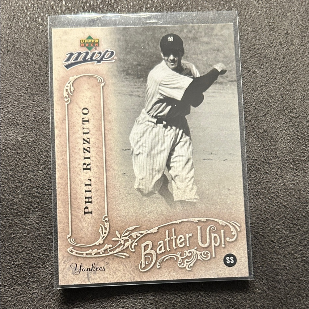 Upper Deck MVP "Batter Up!" Phil Rizzuto Collectible Card - Brown/Black
